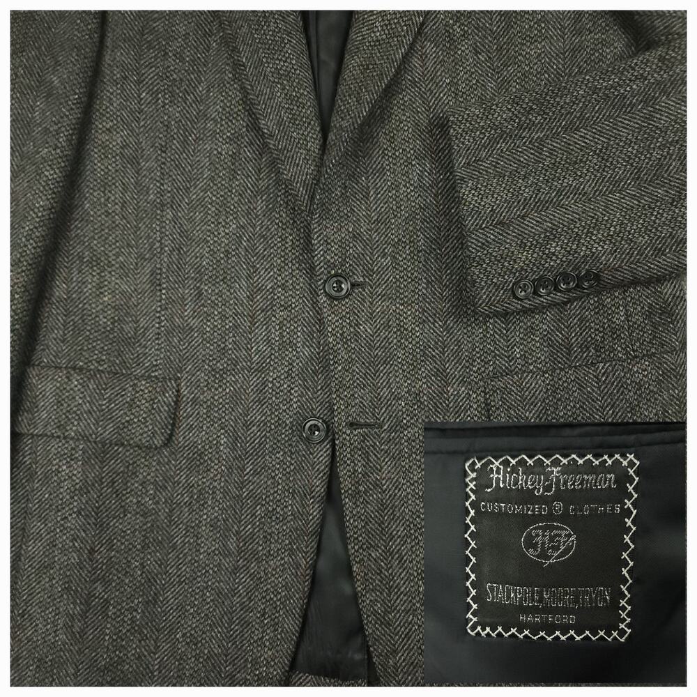 Hickey Freeman Sport Coat 41R/42R Ivy Style Tweed Lambswool Blend Relaxed Fit